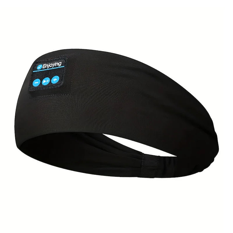 Wireless Bluetooth Headband Sleeping Headphones Sports Earphone/Headscar Music Hat with HD Stereo Speakers Eye Mask for Side Sl