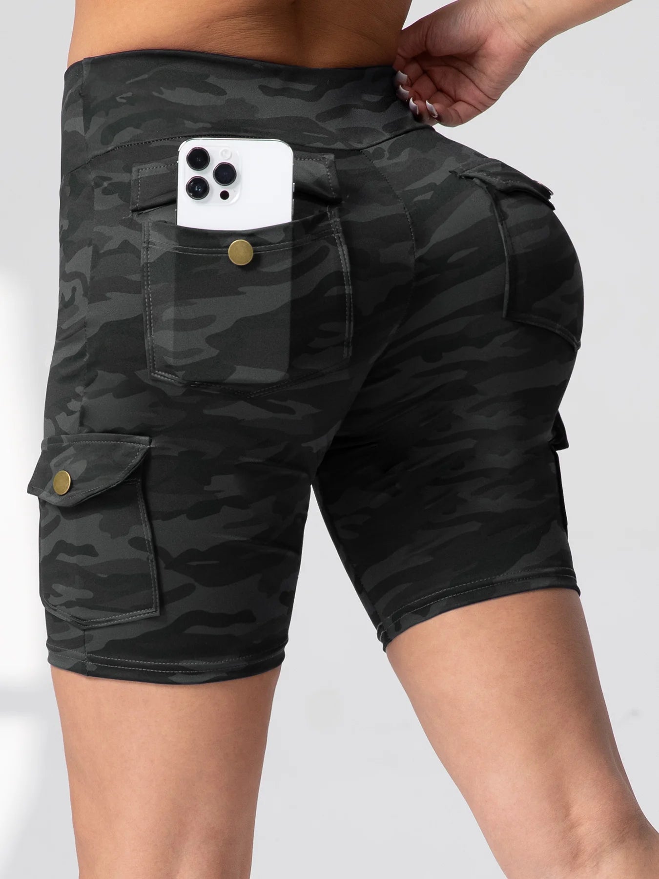 Pockets Gym Leggings Women High Waist Fashion Fitness Pants Skinny Stretch Outdoors Comfortable Sport Leggings