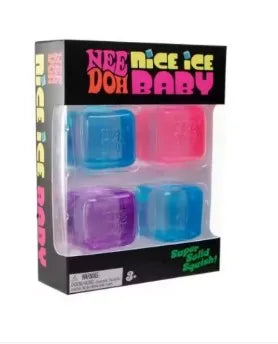 Needoh4 color ice cube shaped sensory toy, super solid, adult anxiety relief, relaxation, decompression, birthday gift