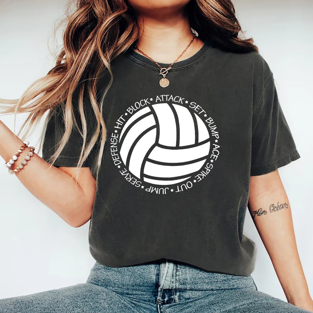 Volleyball Shirt Volleyball Script Shirt Sports Shirt Sports Team Shirt Men Women Unisex Graphic Tee Volleyball Lover Shirt