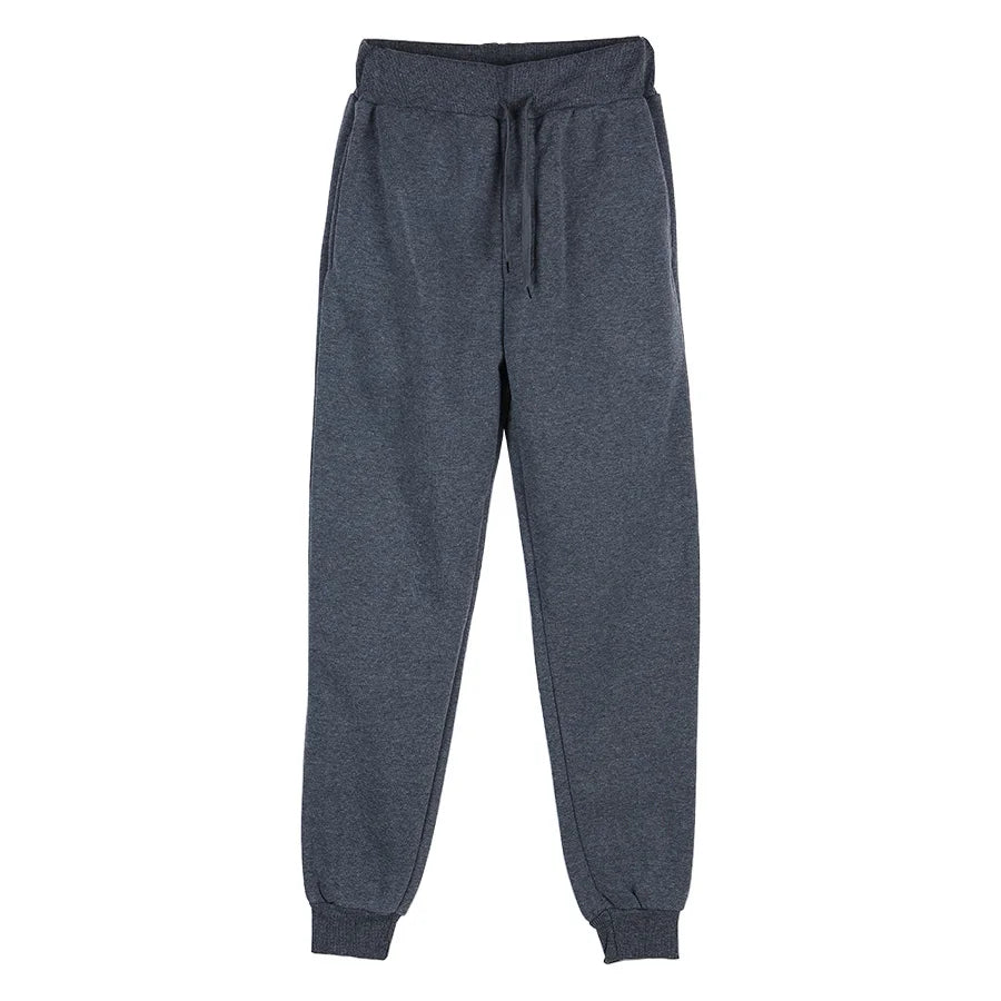 Men's Athletic Training Joggers Casual Loose Fit Sweatpants Spring Fall Fleece Lined Pants Elastic Waist Drawstring Trousers