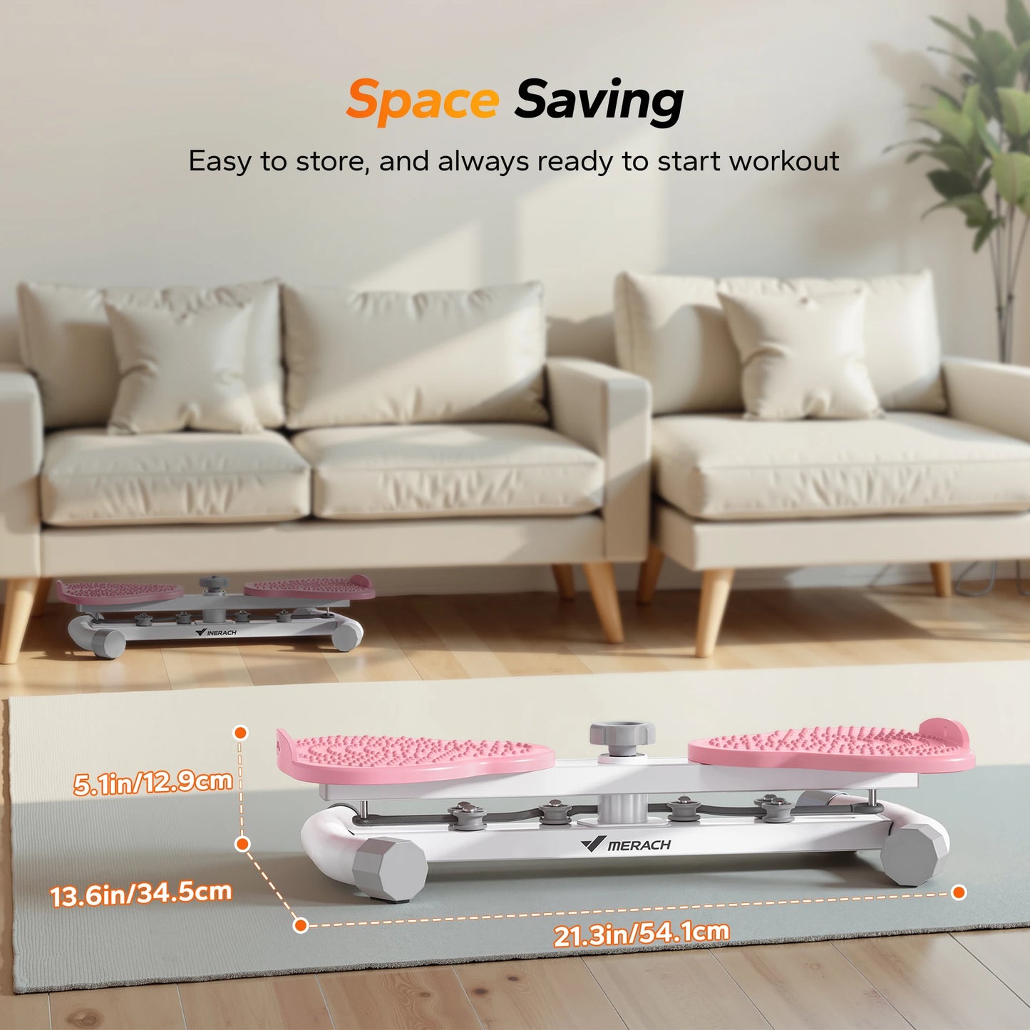 MERACH Waist Twisting Fitness Tool Exercise Twist Boards Waist Twister Machine Balance Board for Foot Massage and Weight Loss