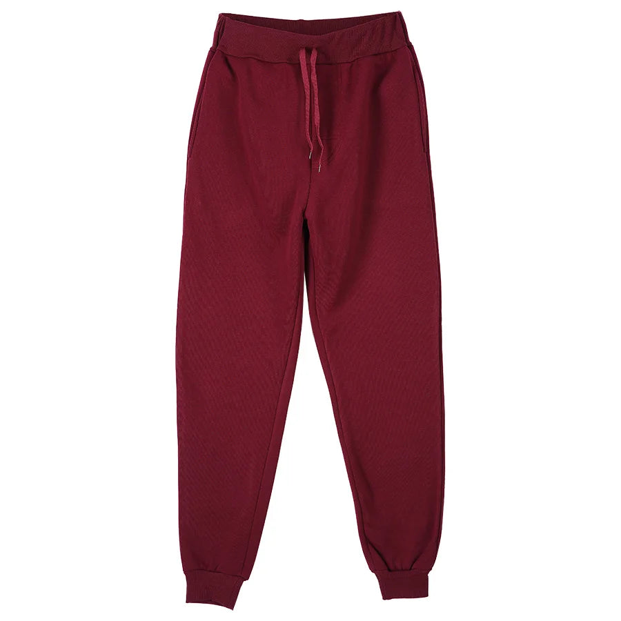 Men's Athletic Training Joggers Casual Loose Fit Sweatpants Spring Fall Fleece Lined Pants Elastic Waist Drawstring Trousers