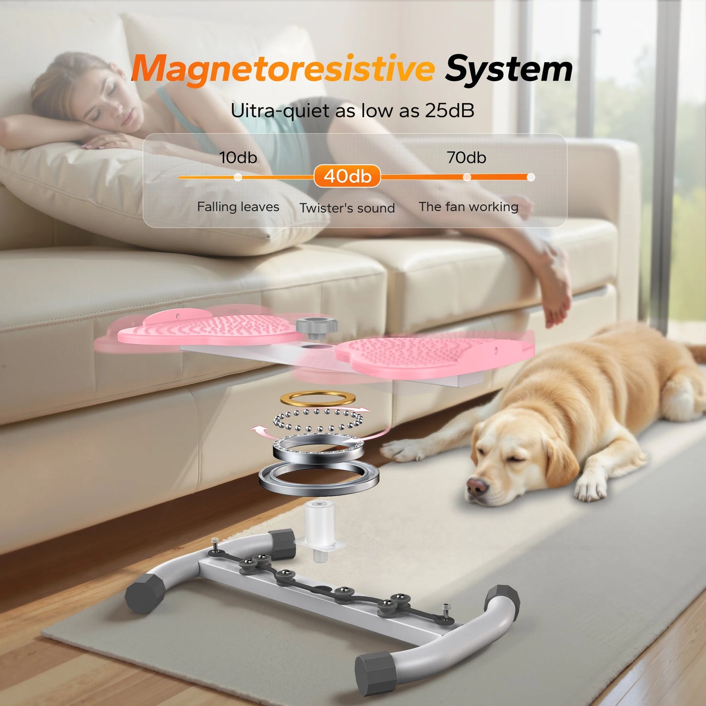 MERACH Waist Twisting Fitness Tool Exercise Twist Boards Waist Twister Machine Balance Board for Foot Massage and Weight Loss