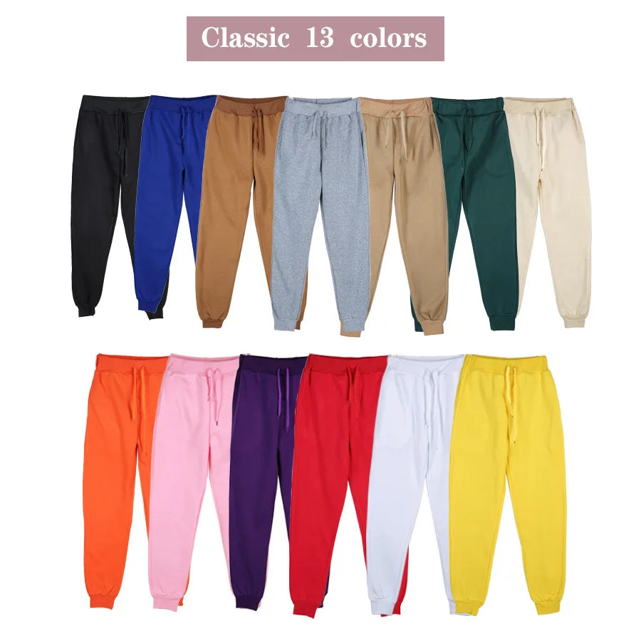 Men's Athletic Training Joggers Casual Loose Fit Sweatpants Spring Fall Fleece Lined Pants Elastic Waist Drawstring Trousers