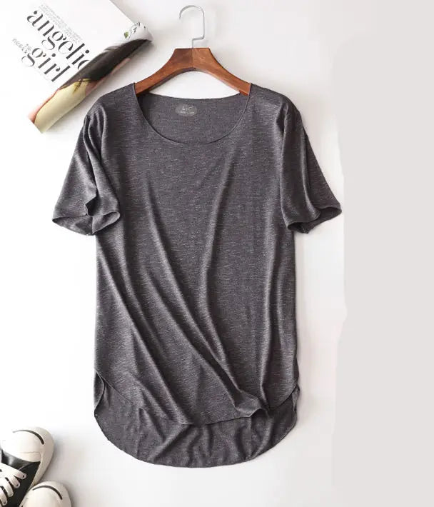 100% Bamboo Fiber Cotton tee shirt femme 2023 Summer T Shirt Women tops Clothes Harajuku Loose T-shirt Casual O-neck tshirt