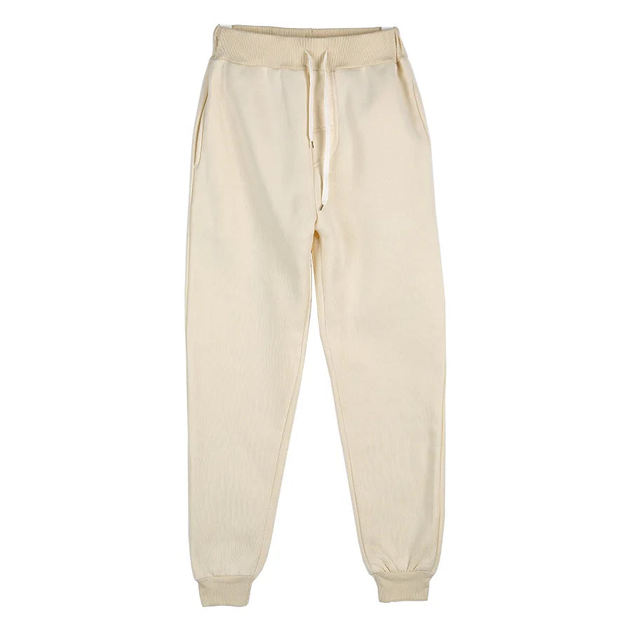 Men's Athletic Training Joggers Casual Loose Fit Sweatpants Spring Fall Fleece Lined Pants Elastic Waist Drawstring Trousers