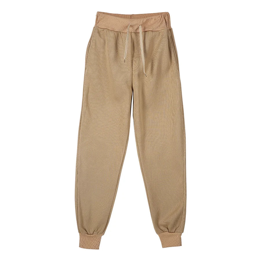 Men's Athletic Training Joggers Casual Loose Fit Sweatpants Spring Fall Fleece Lined Pants Elastic Waist Drawstring Trousers