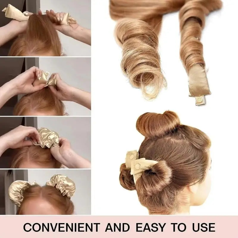 Heatless Curling Rod Set No Heat Hair Curler Silk Curls Soft Hair Rollers Sleeping Headband Hair Curlers Styling Tools