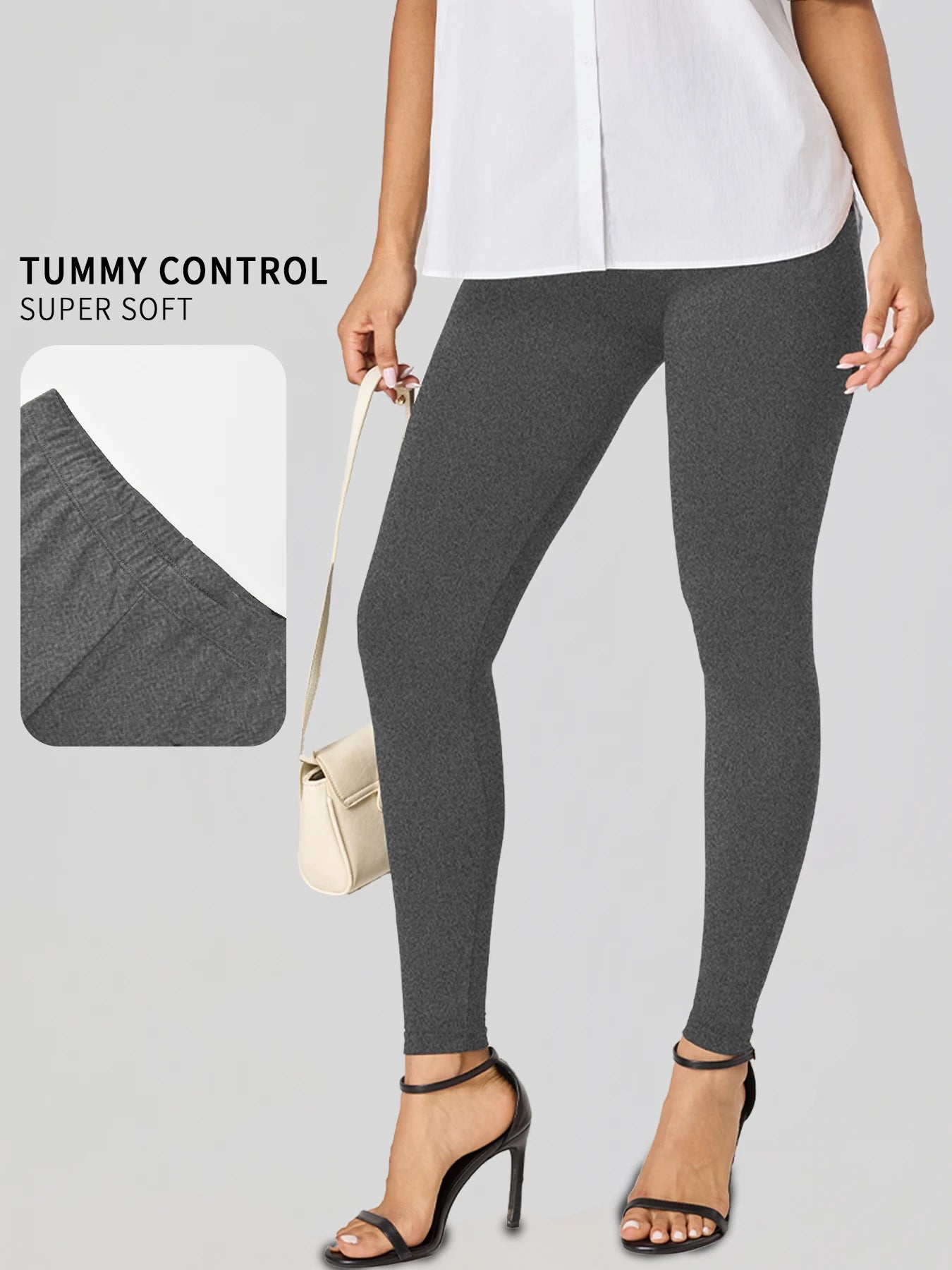 Plus Size Women's Leggings with Super Soft Fabric - High Elasticity for Yoga Running Workout and Casual Everyday Wear