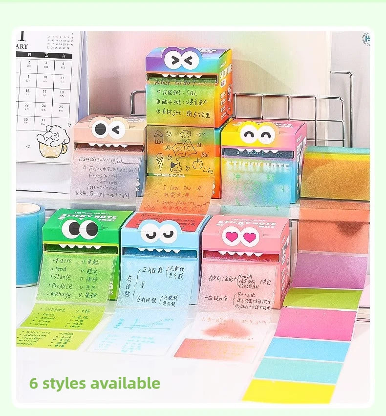 630/105 Sheets Pullable Pearl Posted It Transparent Sticky Note Pads Memo Pad Stationery Office School Supplies Back To School