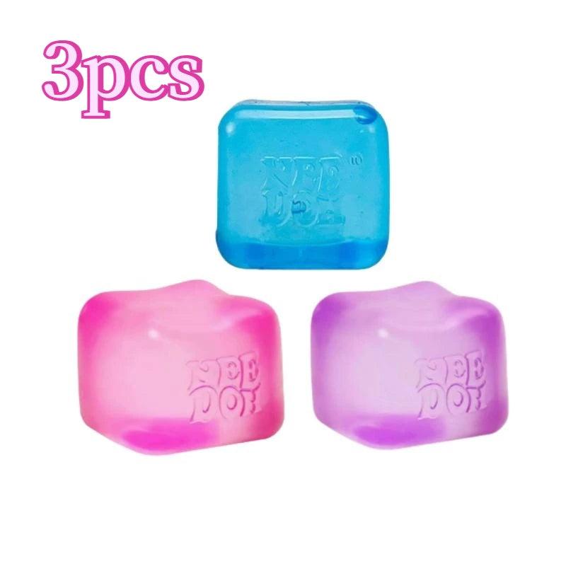 Needoh Nice Cube Sensory Stress Reliever Fidget Tool for Anxiety & Focus Desk Sensory Cube for Adults & Kids