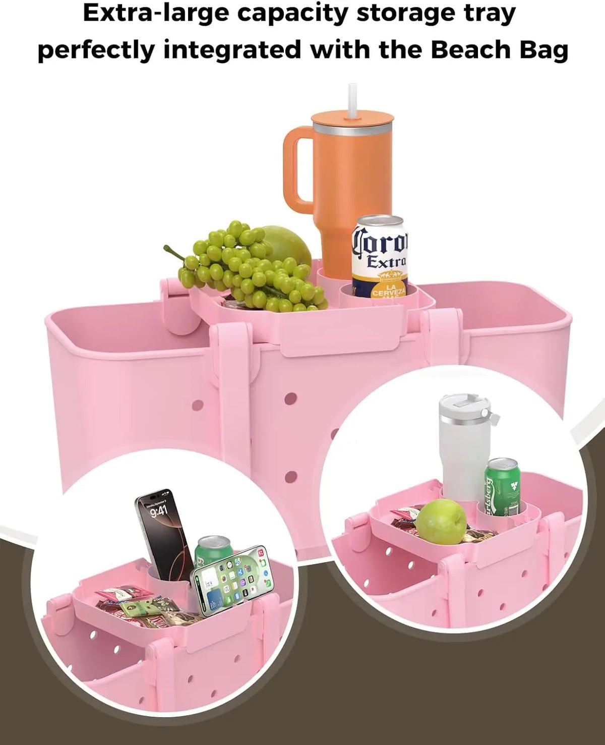 Women'sBeach bag tray accessories, For Bogg bags and simple modern large beach bags with storage table