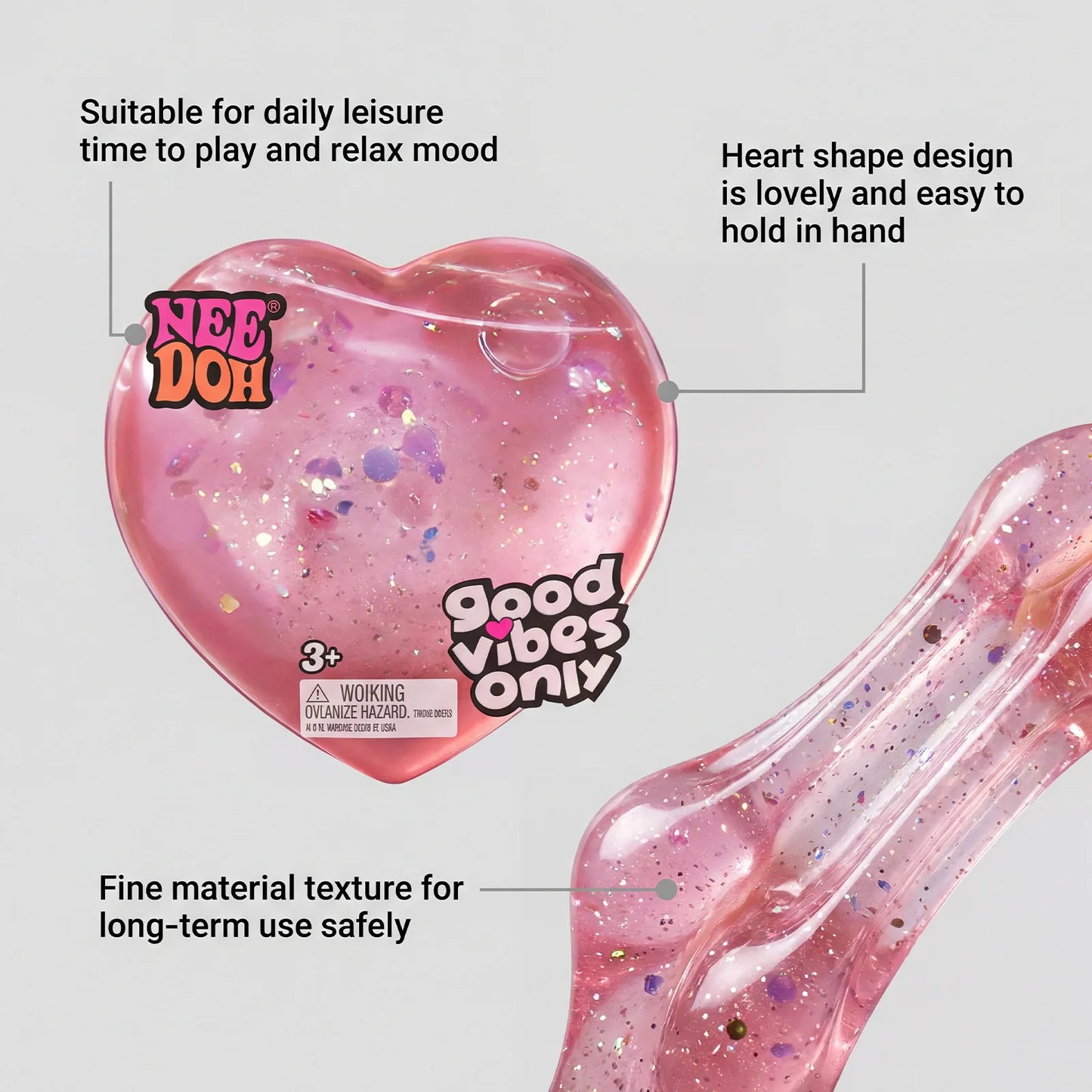 NeeDoh Squishy is a portable toy with a soft and comfortable touch, no stickiness, quick rebound, cute and compact palm size