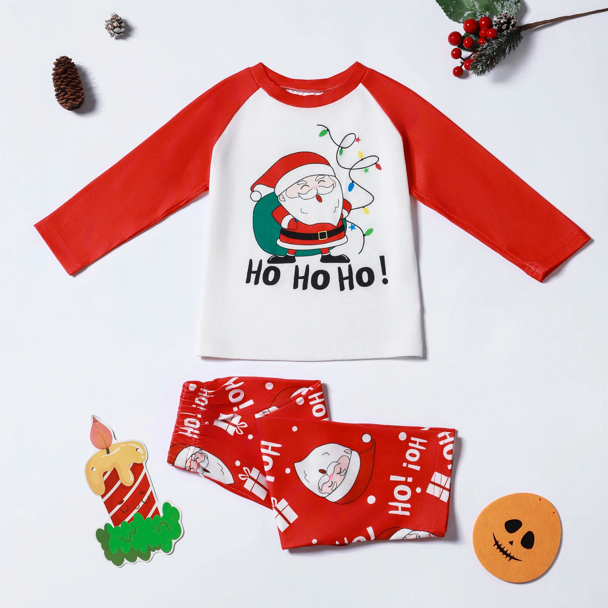 Christmas Family Look Pajamas Set Santa Print Mother Father Kids Matching Outfits Cute Loose 2 Pcs Suit Sleepwear Xmas Wear 4XL