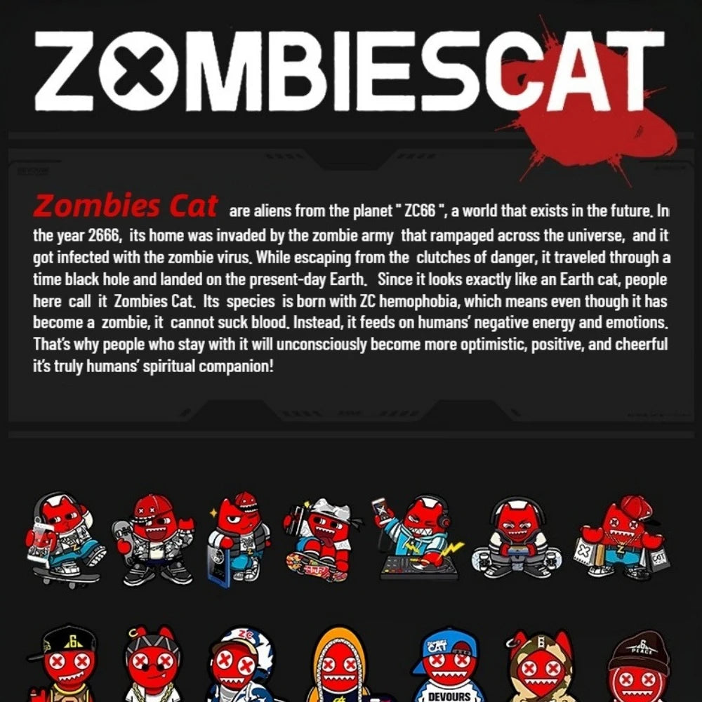 Zombies Cat B19 Smart Touch Screen Earphone HiFi Stereo Bluetooth 6.0 Headphones ENC Call Noise Reduction TWS Wireless Earbuds