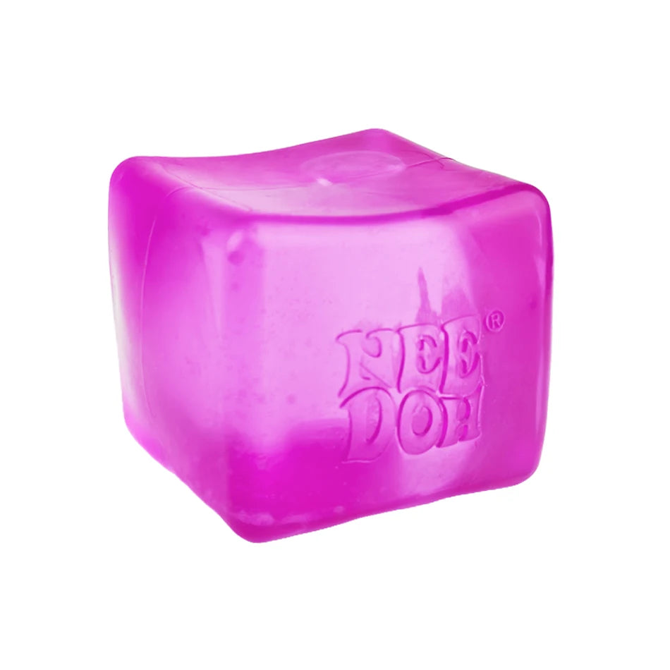 Needoh Nice Cube Sensory Stress Reliever Fidget Tool, Slow Rising Desk Sensory Cube for Anxiety & Focus, for Adults & Kids