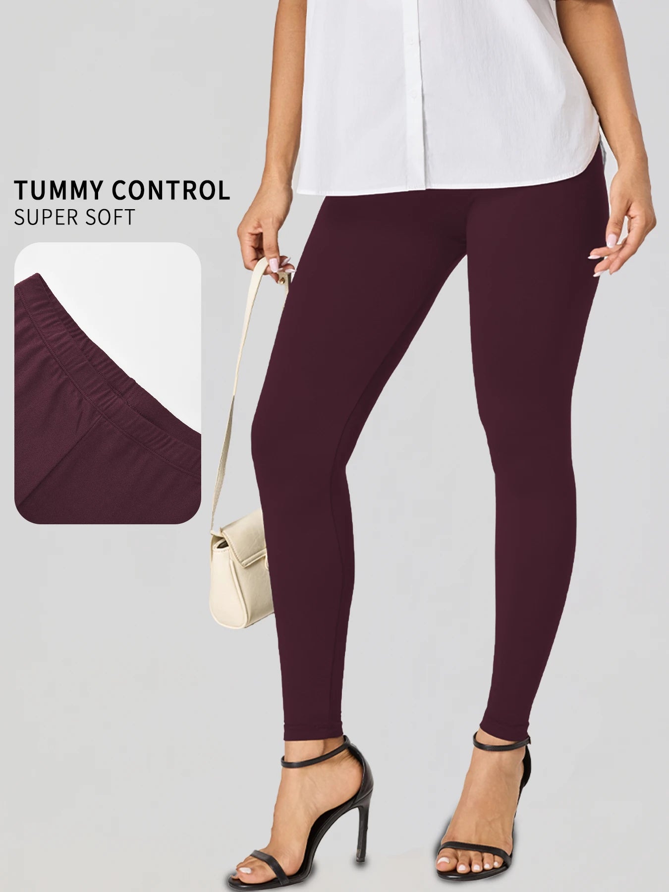Plus Size Women's Leggings with Super Soft Fabric - High Elasticity for Yoga Running Workout and Casual Everyday Wear