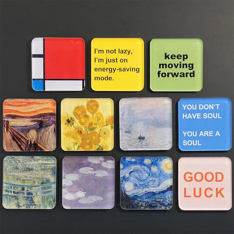 5/10PCS DIY Acrylic Refrigerator Magnets Blank Fridge Rectangle Sticker Kitchen Office Decor Creative Birthday DIY Craft Gift