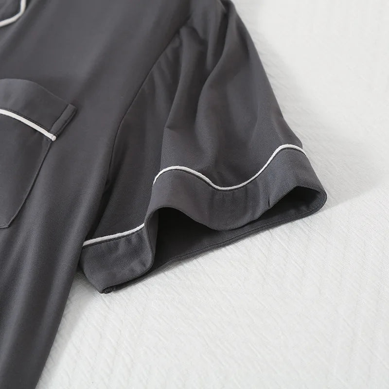 97% Bamboo Fiber High Quality Homewear Set Soft Breathable Homeloosefit Casual Indoor Sleepwear Comfortable Skin Friendly Daily