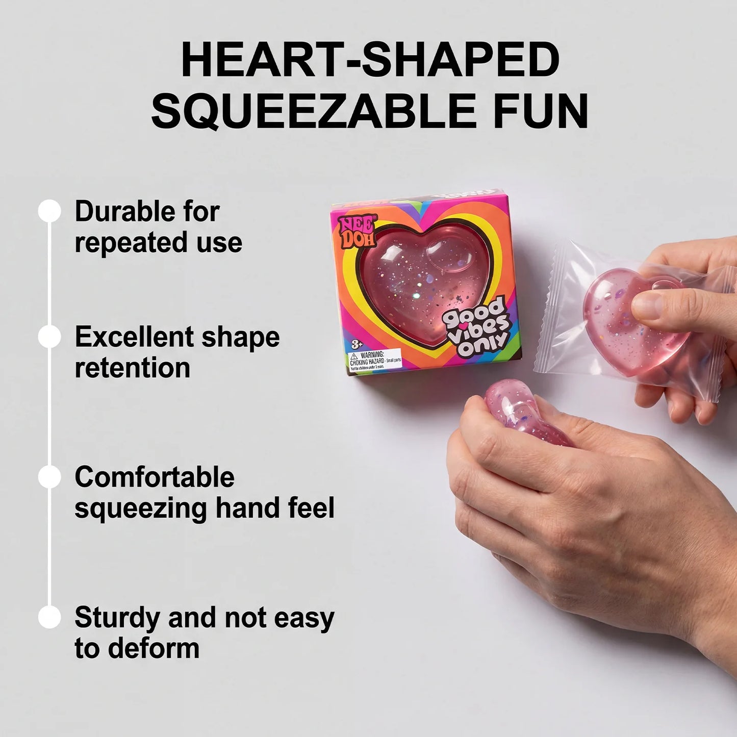 NeeDoh Squishy is a portable toy with a soft and comfortable touch, no stickiness, quick rebound, cute and compact palm size