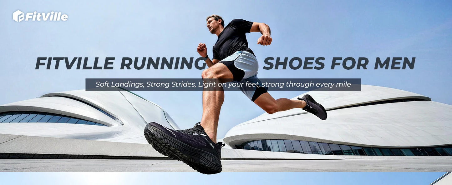 FitVille Extra Wide Mens Sport Shoes Breathable Gym Athletic Workout Cross Training Running Max Cushion Sneakers For Men
