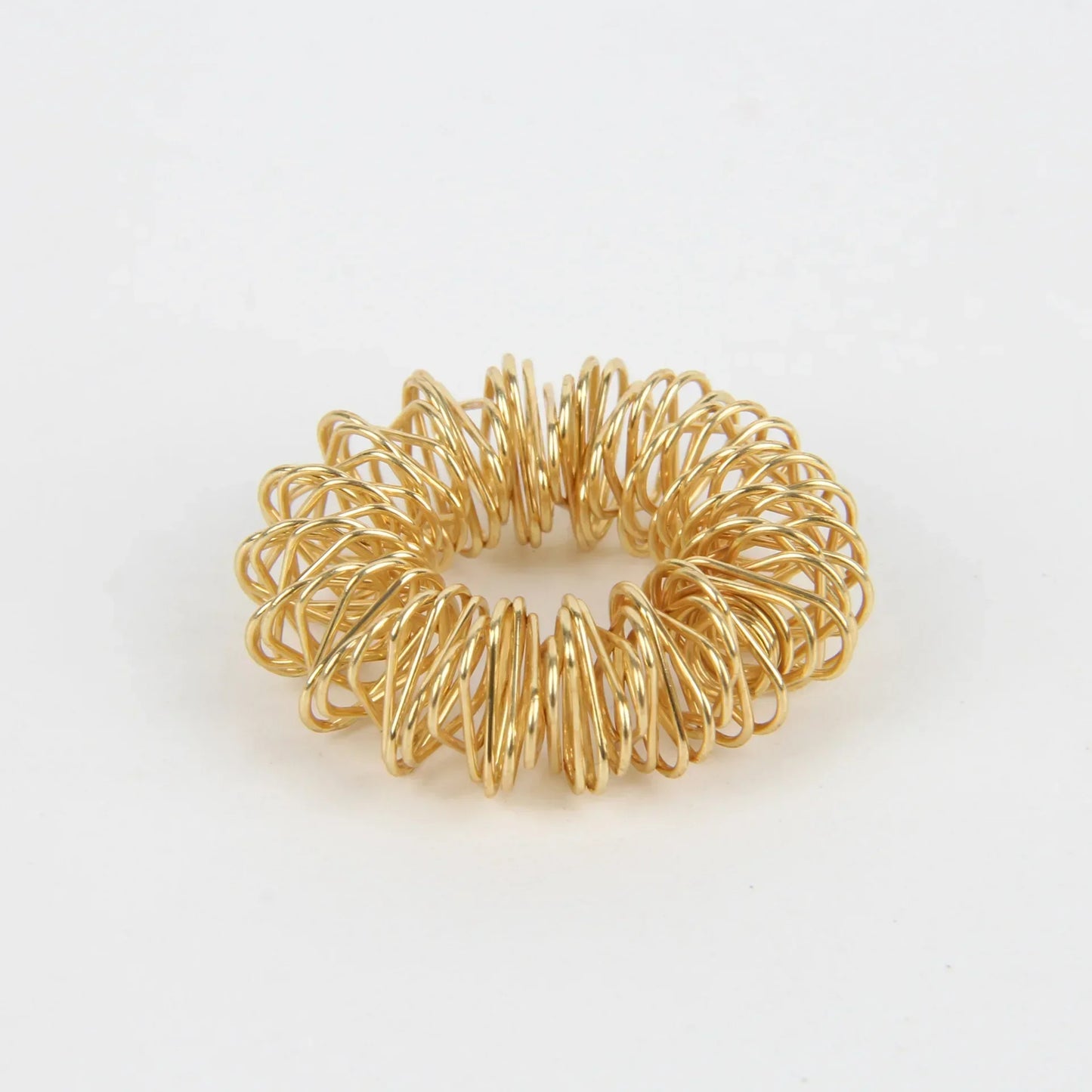10pcs/Lot Hot Sale Finger Massage Sujok Ring Acupuncture Ring Health Care Body Massage Chinese Medicine Color Gold