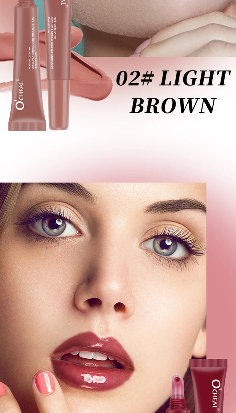 Water Glow Plump Lip Color Liquid Lip Gloss - Cream Moisturizing Non-greasy Lip Oil Gel Lip Care Balm Hydrating Shine