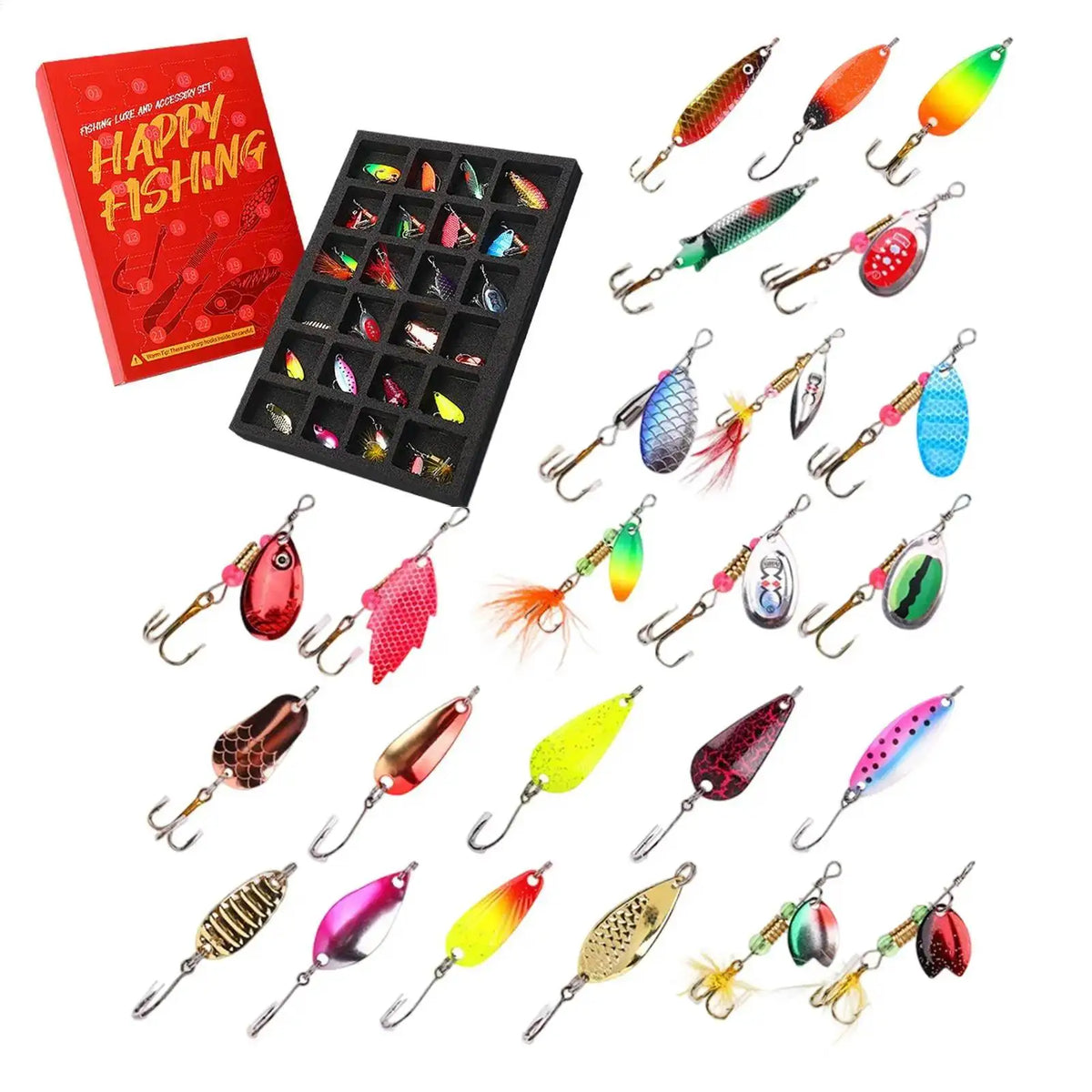 Fishing Advent Calendar 2025 Fishing Lure Advent Calendar Christmas Advent Calendar Xmas Surprise Gift for Fishing Enthusiasts