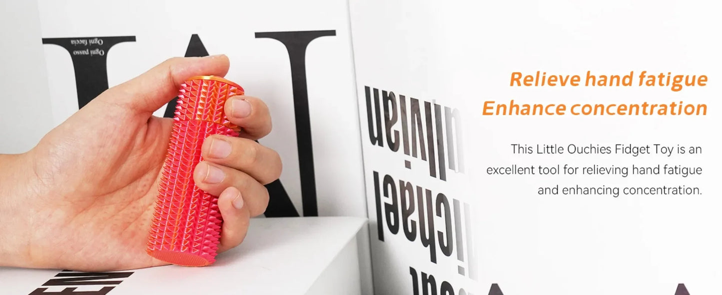 Sensory Roller Fidget Toy Clicker Tactile Spikes for Anxiety Stress Relief Pain Stimming Autism Over Stimulation with Lanyard