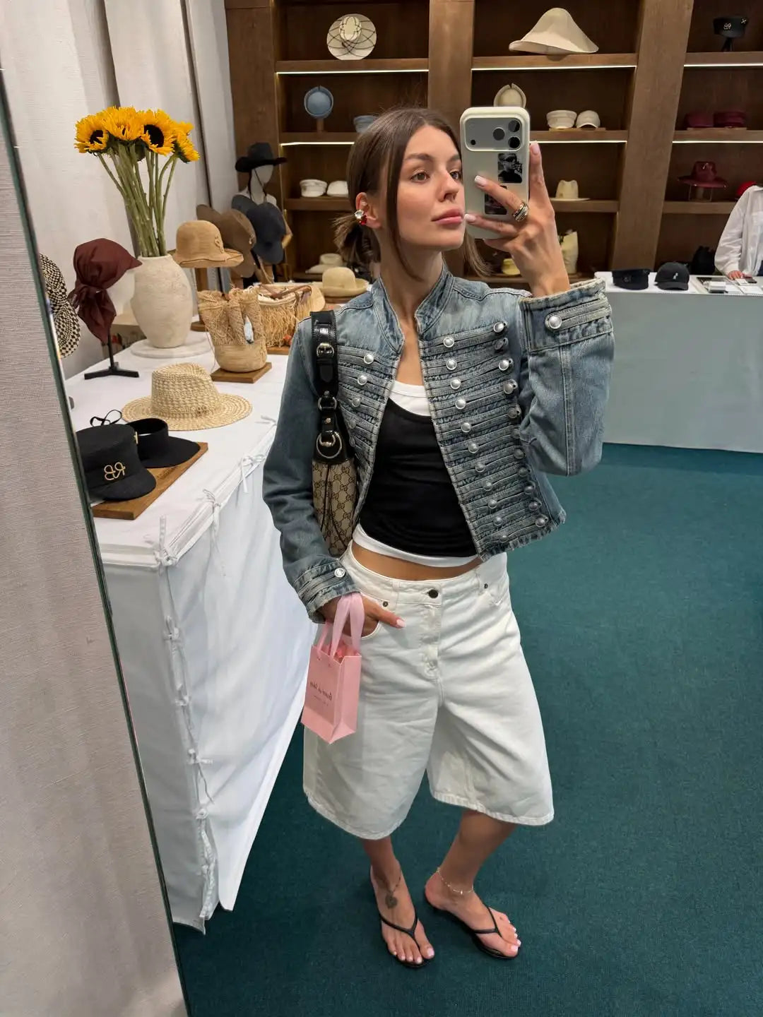Suninbox Women's Vintage Long Sleeve Denim Jacket with Button Front Cropped Fitted Jean Jacket Casual Streetwear Autumn Outwear