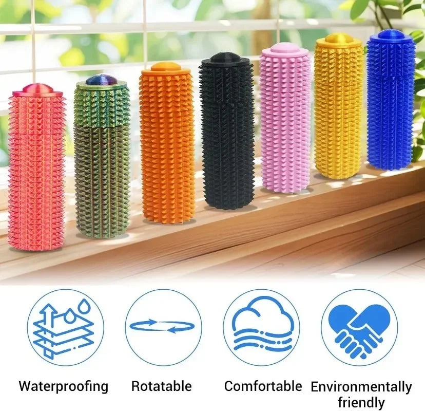 Sensory Roller Fidget Toy Clicker Tactile Spikes for Anxiety Stress Relief Pain Stimming Autism Over Stimulation with Lanyard