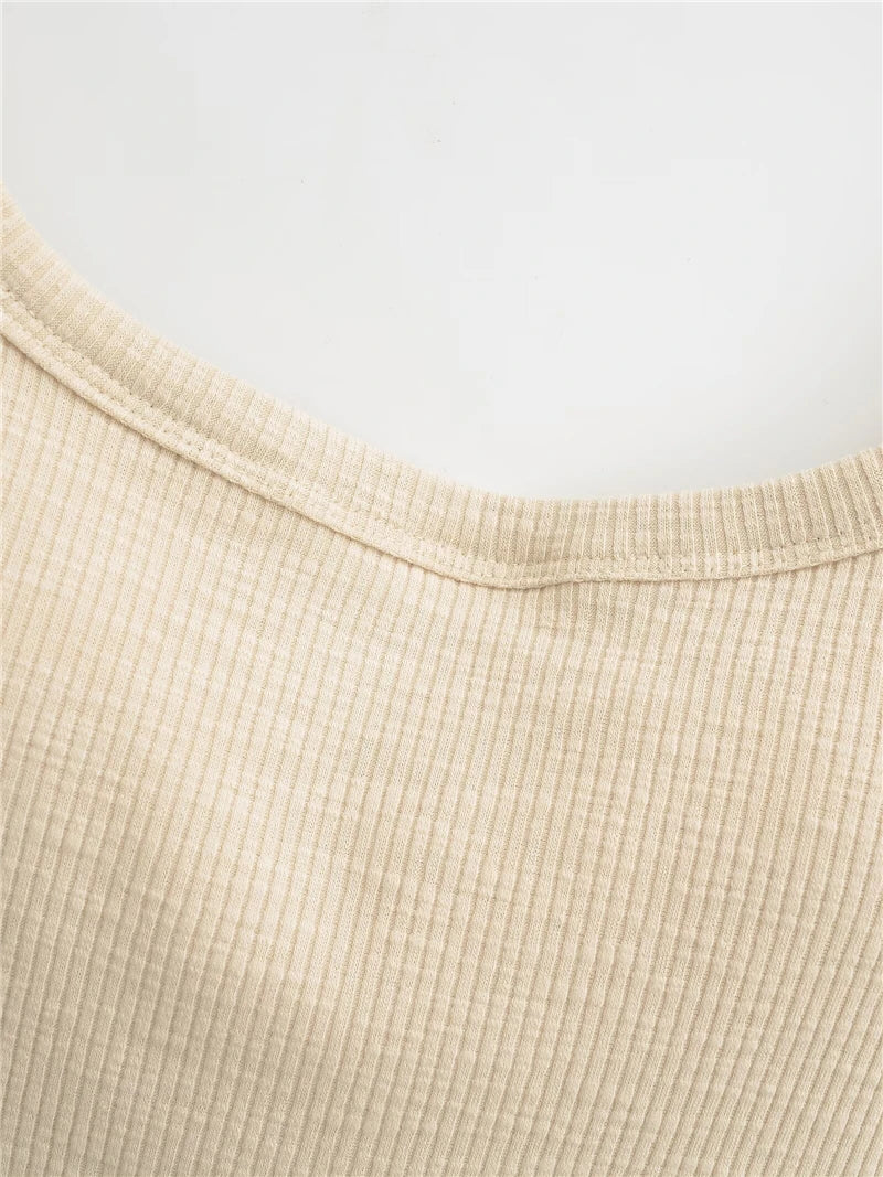 LUNDUNSHIJIA 2025 Summer Women Bamboo Cotton Sexy Backless Camisole Ladies Fashion With Chest Pads Tops 5 Colors
