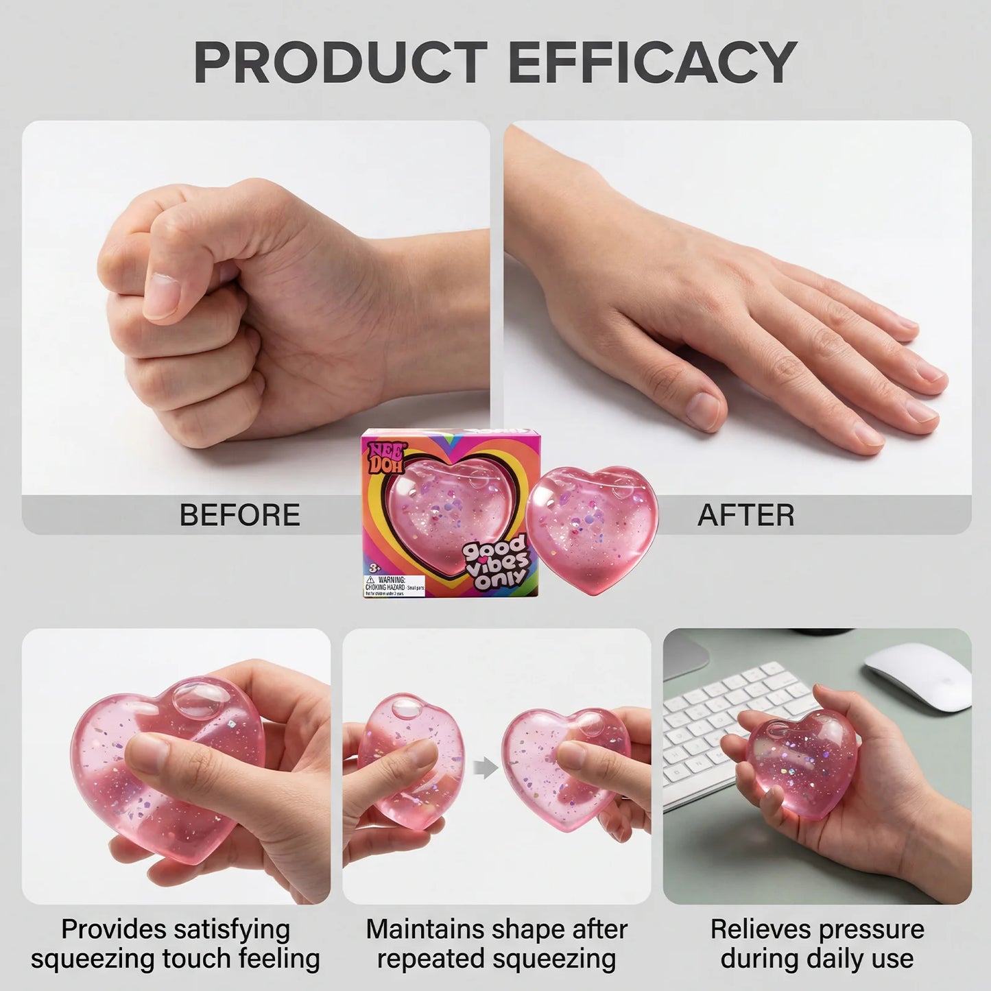NeeDoh Squishy is a portable toy with a soft and comfortable touch, no stickiness, quick rebound, cute and compact palm size