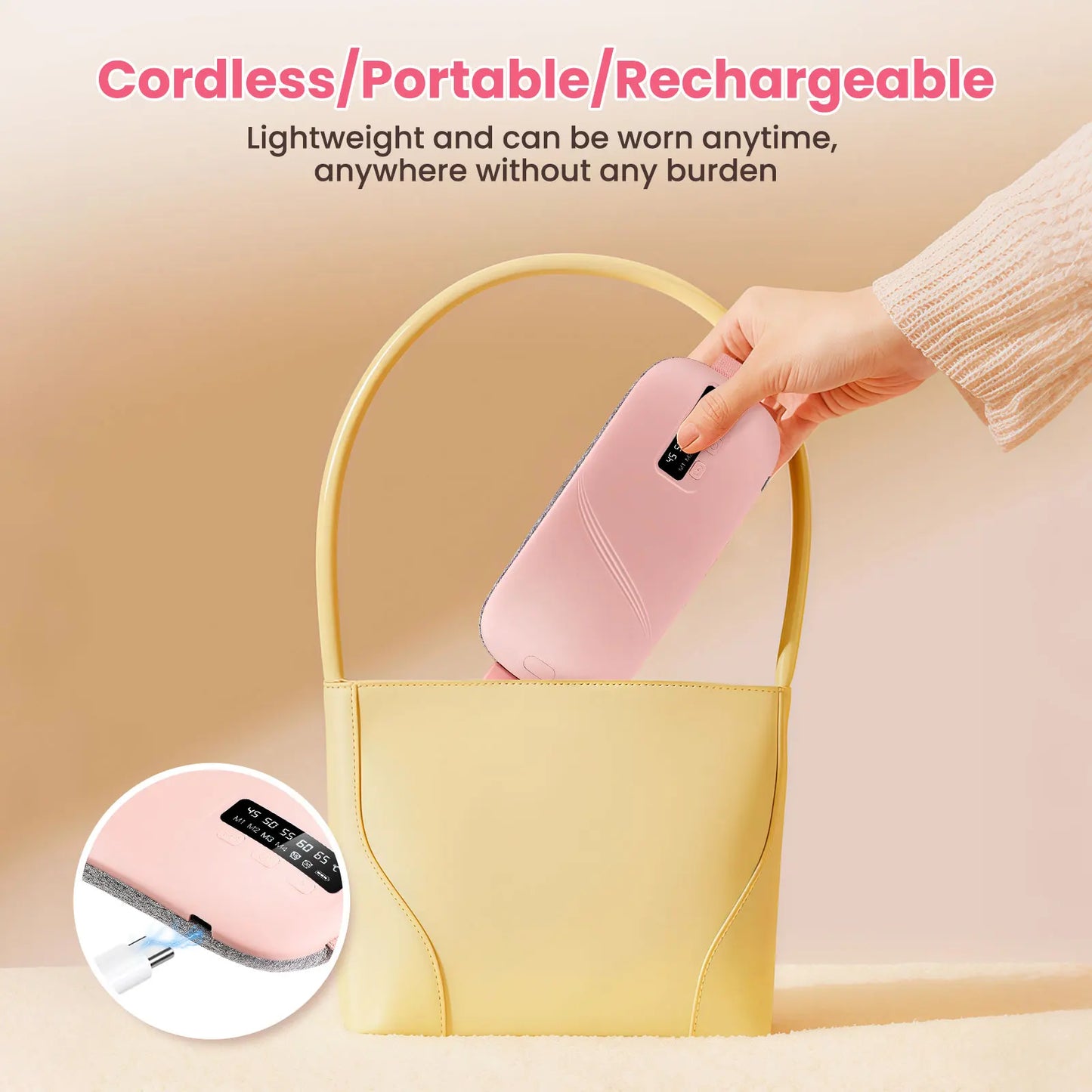 Uterus Warming Belt Electric Thermal Pad Waist Heating Belt Period Pain Relief Waist Protection Hot Compression Vibration Belt