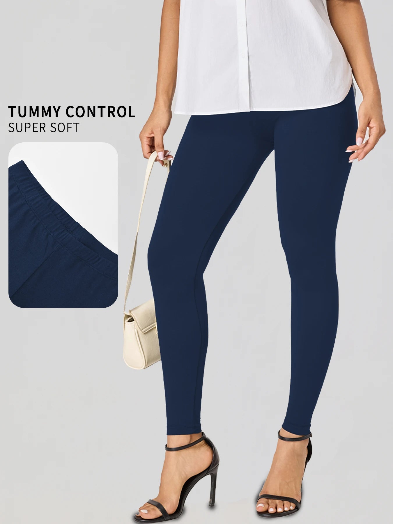 Plus Size Women's Leggings with Super Soft Fabric - High Elasticity for Yoga Running Workout and Casual Everyday Wear