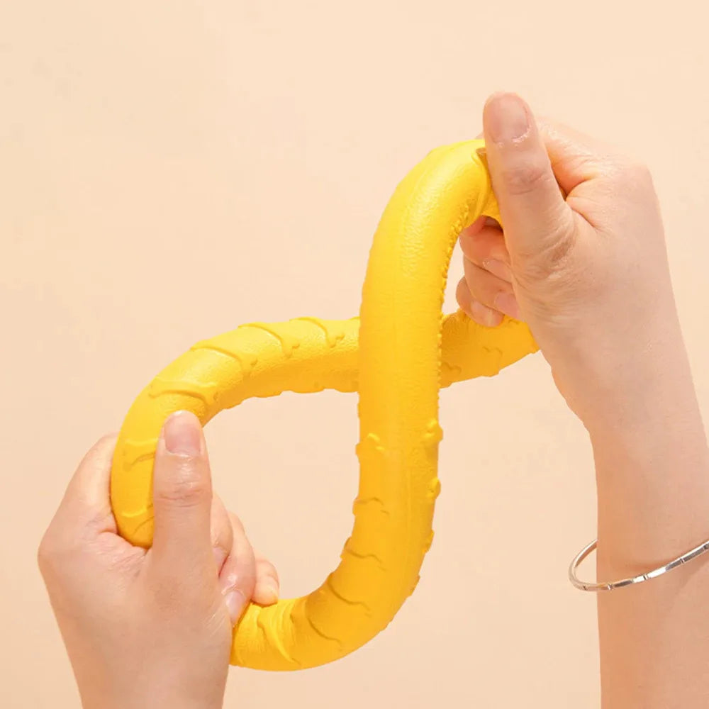 Dog Toy Training Ring Puller Puppy Flying Disk Chewing Toys Throwing Catching Flying Outdoor Interactive Toy Pet Supplies