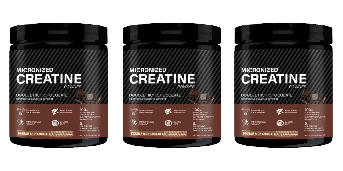 Creatine Monohydrate Powder Chocolate Flavor 10.6 OZ Improve Athletic Performance and Promote Muscle Recovery After Exercise
