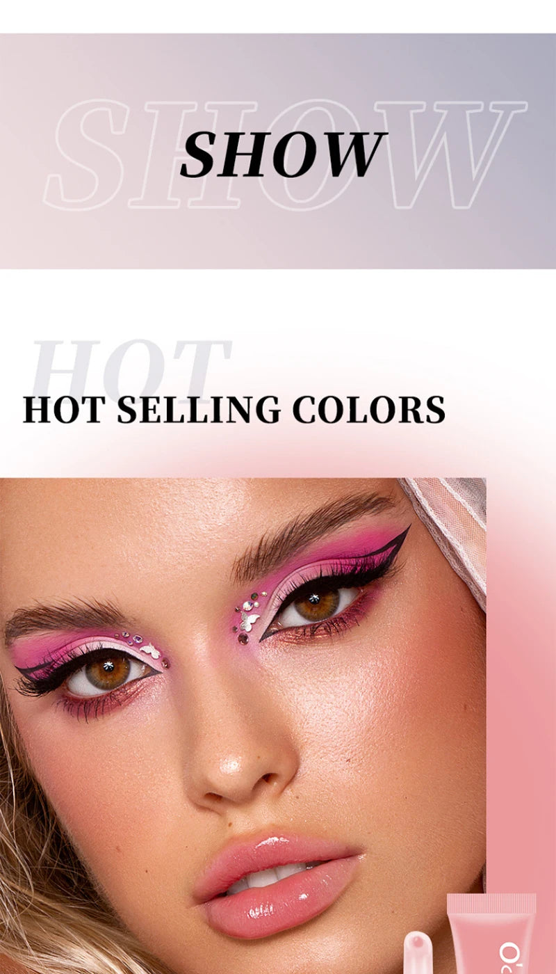 Water Glow Plump Lip Color Liquid Lip Gloss - Cream Moisturizing Non-greasy Lip Oil Gel Lip Care Balm Hydrating Shine