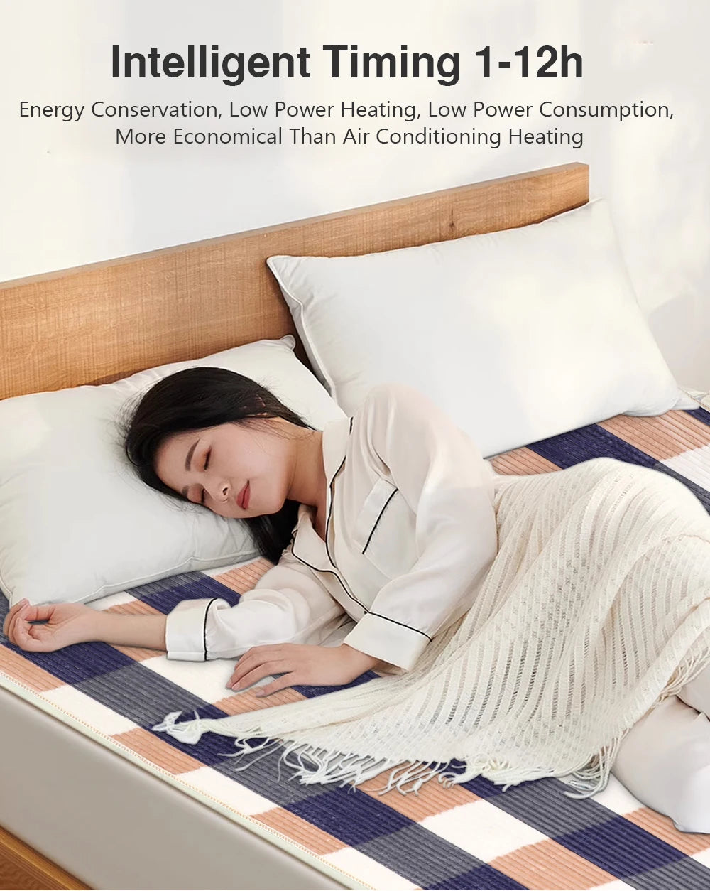 Electric Bed Sheet Heated 220V Blankets Heated Electric Sheet Intelligent Controller EU Plug Home Living Room Office Winter Uses
