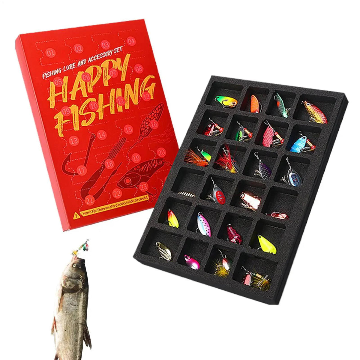 Fishing Advent Calendar 2025 Fishing Lure Advent Calendar Christmas Advent Calendar Xmas Surprise Gift for Fishing Enthusiasts