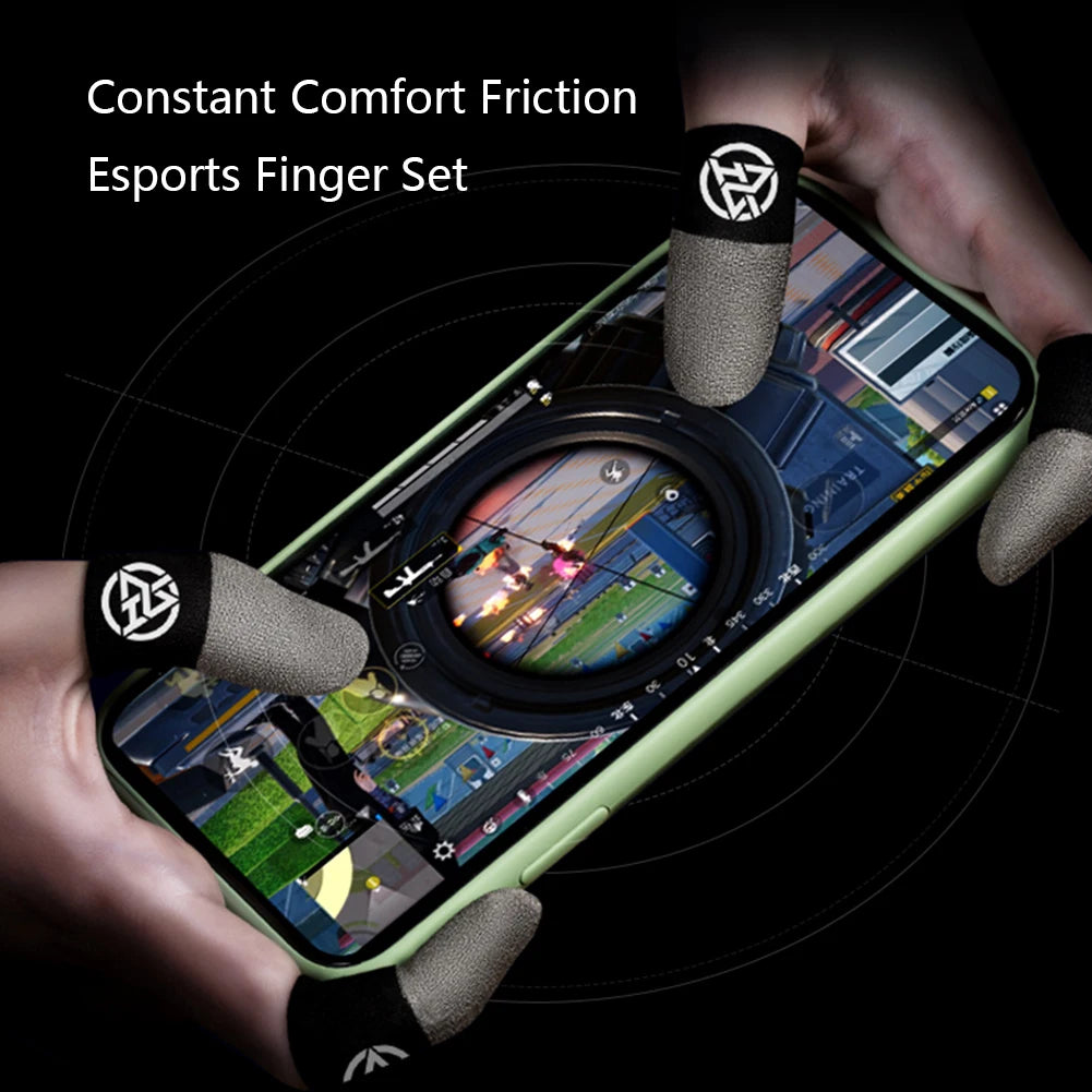 1/2 Pair Luminous Fingertips Sweat-Proof Touch Screen Thumb Gloves Non-slip Sensitive Mobile Touch Glove for PUBG Mobile Gaming
