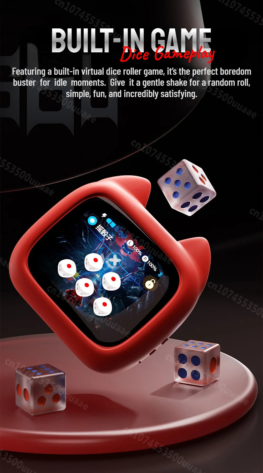 Zombies Cat B19 Smart Touch Screen Earphone HiFi Stereo Bluetooth 6.0 Headphones ENC Call Noise Reduction TWS Wireless Earbuds
