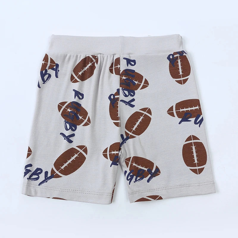 Kids Short Sleeved Suit Baby Boys Girls Clothes Bamboo Fiber Clothing Sets Full Print Sleepwear Costume For Children