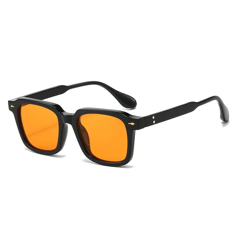 Square Black Myopia Sunglasses Men Women Finished Tinted Lenses Prescription Eyewear Negative Diopter for Outdoor Sun Shade