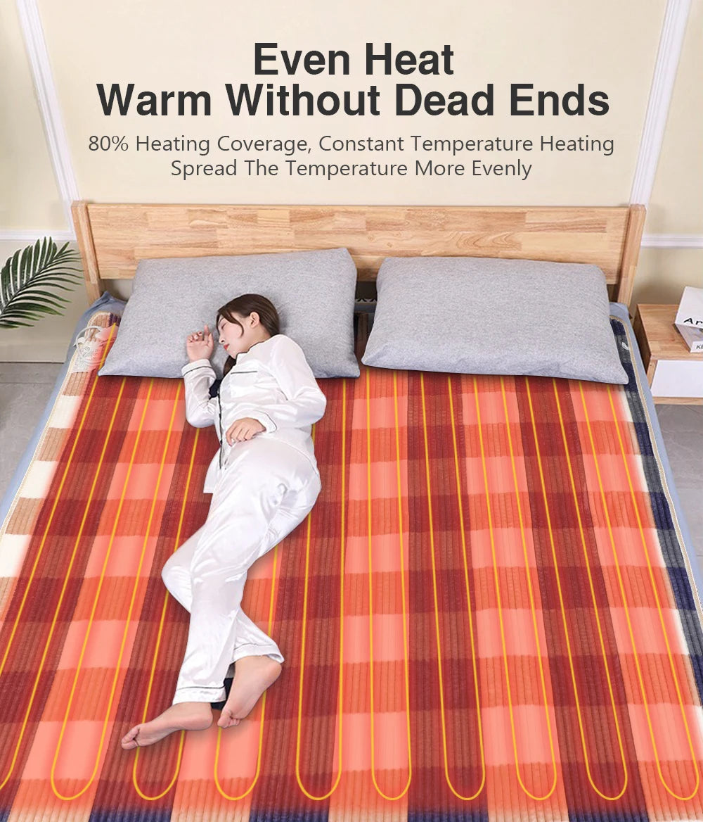Electric Bed Sheet Heated 220V Blankets Heated Electric Sheet Intelligent Controller EU Plug Home Living Room Office Winter Uses
