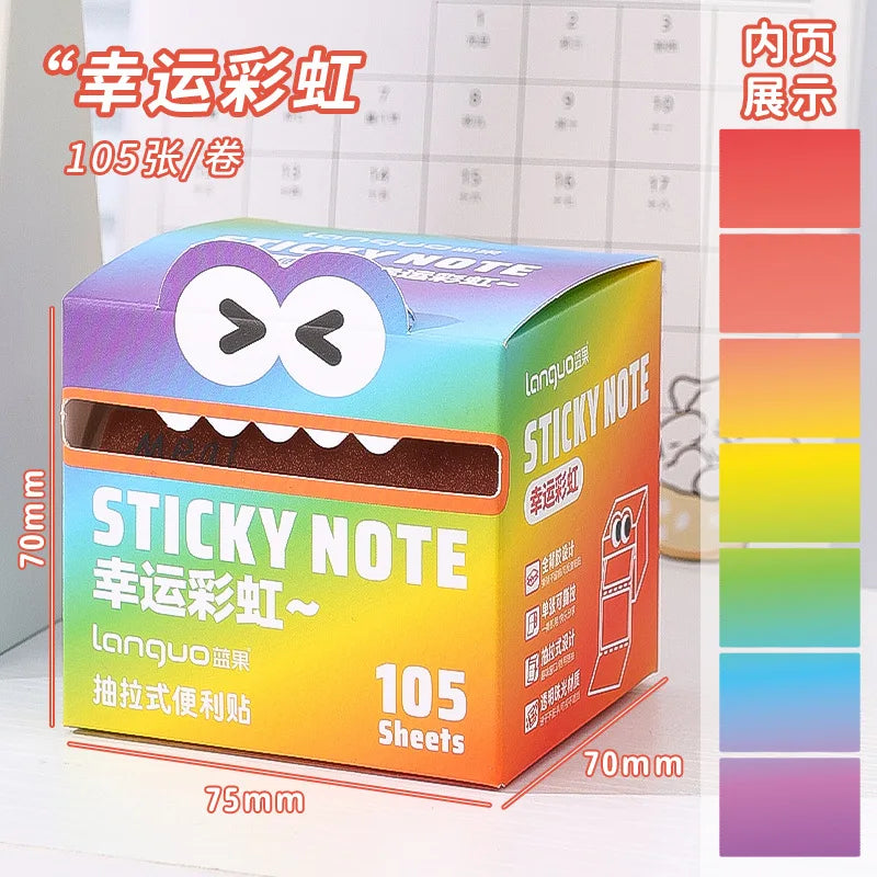 630/105 Sheets Pullable Pearl Posted It Transparent Sticky Note Pads Memo Pad Stationery Office School Supplies Back To School