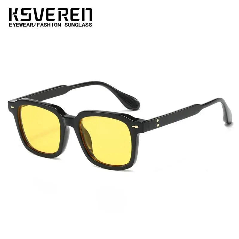 Square Black Myopia Sunglasses Men Women Finished Tinted Lenses Prescription Eyewear Negative Diopter for Outdoor Sun Shade