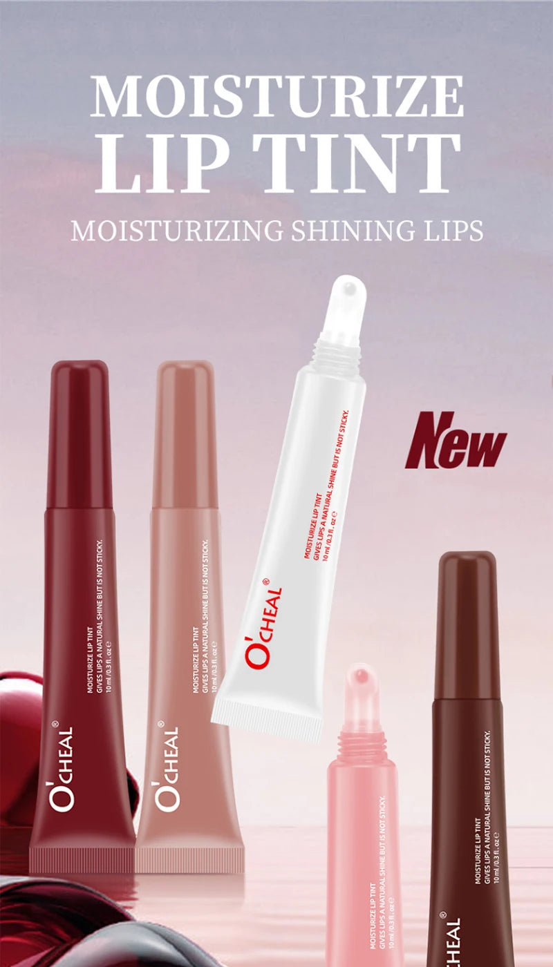 Water Glow Plump Lip Color Liquid Lip Gloss - Cream Moisturizing Non-greasy Lip Oil Gel Lip Care Balm Hydrating Shine