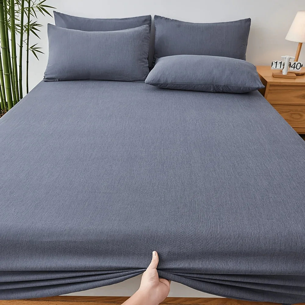 Cooling Bamboo Fiber Mattress Cover Breathable Fitted sheet for Hot Summer, Suitable for Bedroom, Guest Room, Dorm, Hotel